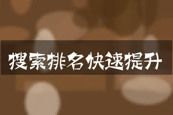 搜索排名快速提升